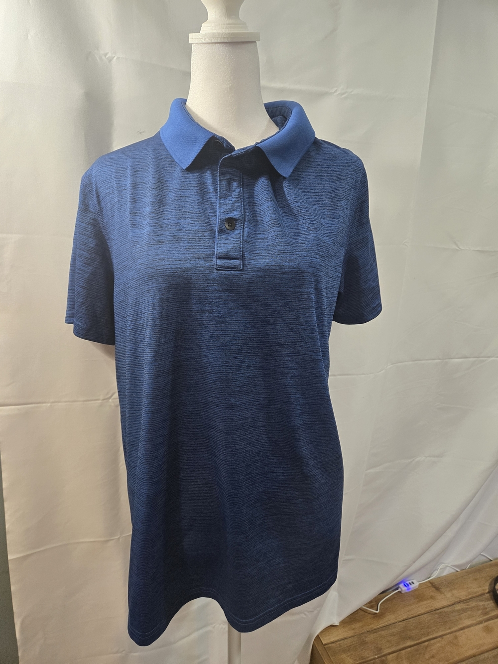 Apt. 9 Men's Heathered Navy Polo